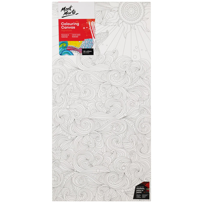 Colouring Canvas Signature 30 x 60cm (11.8 x 23.6in) - Ocean Waves