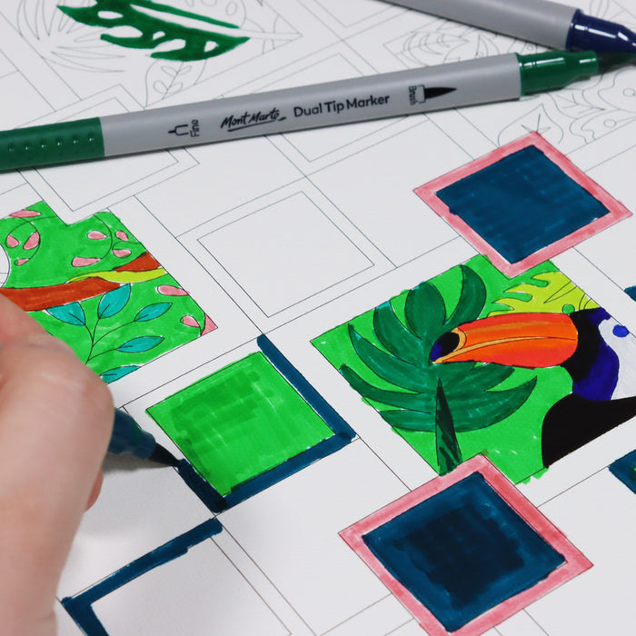 Colouring Canvas Signature 30 x 60cm (11.8 x 23.6in) - Tropical Pattern