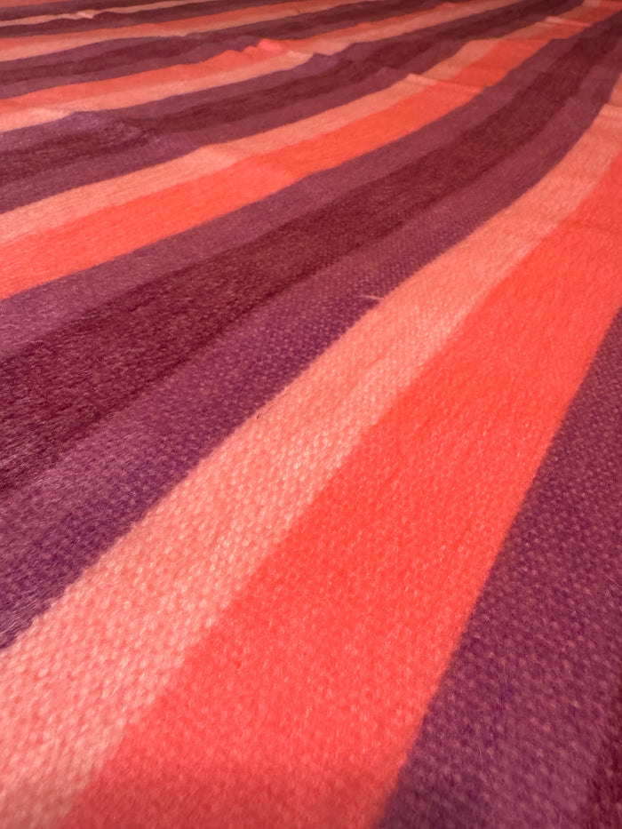 Cotton Candy Blanket - Striped - Brushed Alpaca Blanket
