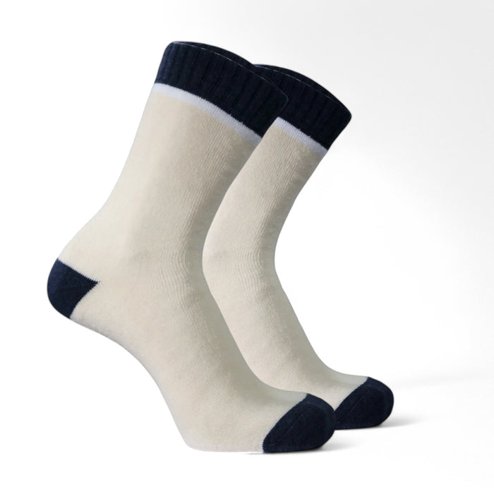 -CREAM/DARK BLUE- DRIZY EDITION- ORGANIC TERRY COTTON-