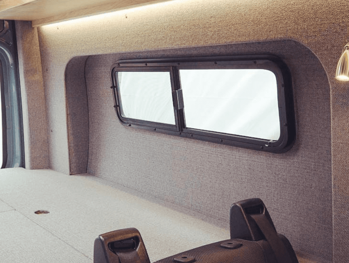 VW1033L Driver Side Bunk Window (Interior View) - Campervan HQ