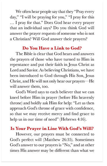 Does God Answer All Prayers? (NIV)