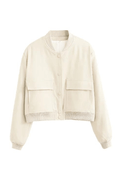 Donna | Women's Cropped Button-Down Bomber Jacket