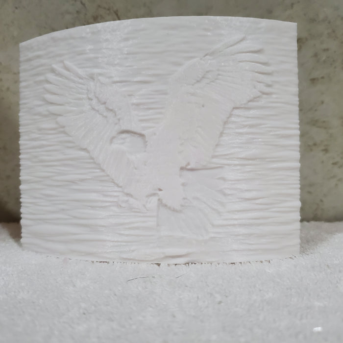 Eagle Lithophane Puck Light Catching Prey
