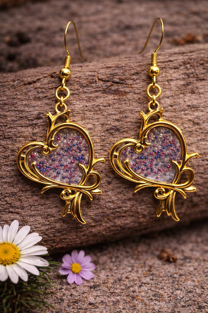 Earrings Confetti Hearts