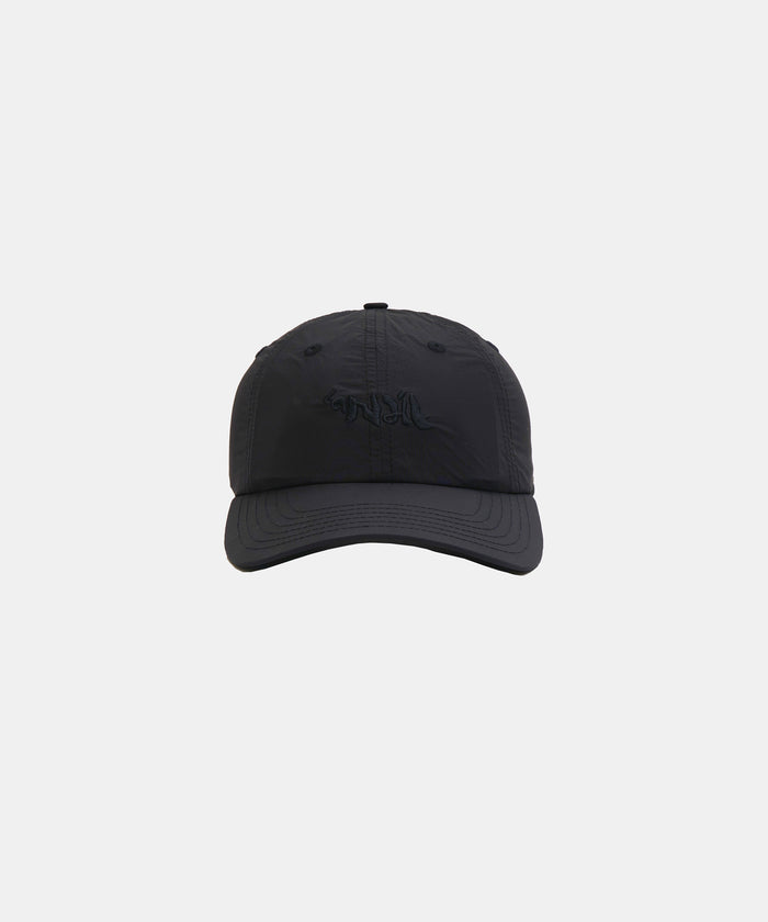 Embroidered Bandit Nylon Dad Hat - Black