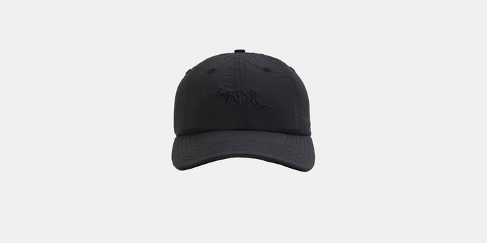 Embroidered Bandit Nylon Dad Hat - Black