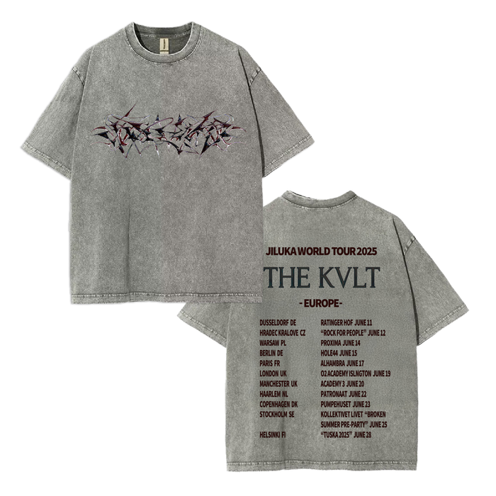 EU 2025 T3 T-Shirt Acid Wash Grey