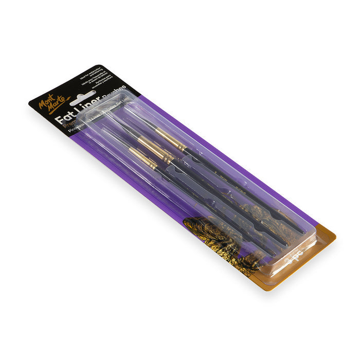 Fat Liner Brush Set Premium Taklon/Squirrel 16, 10, 6