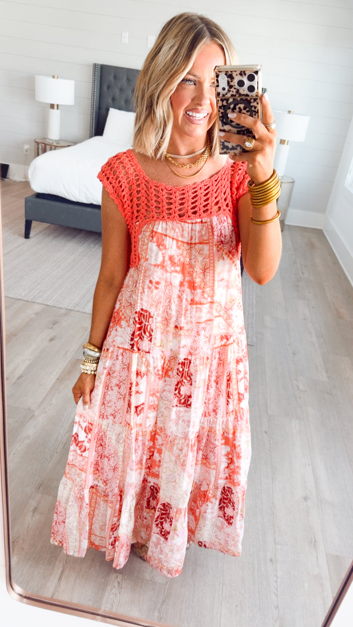 -FINAL SALE- Wren Boho Crochet Maxi