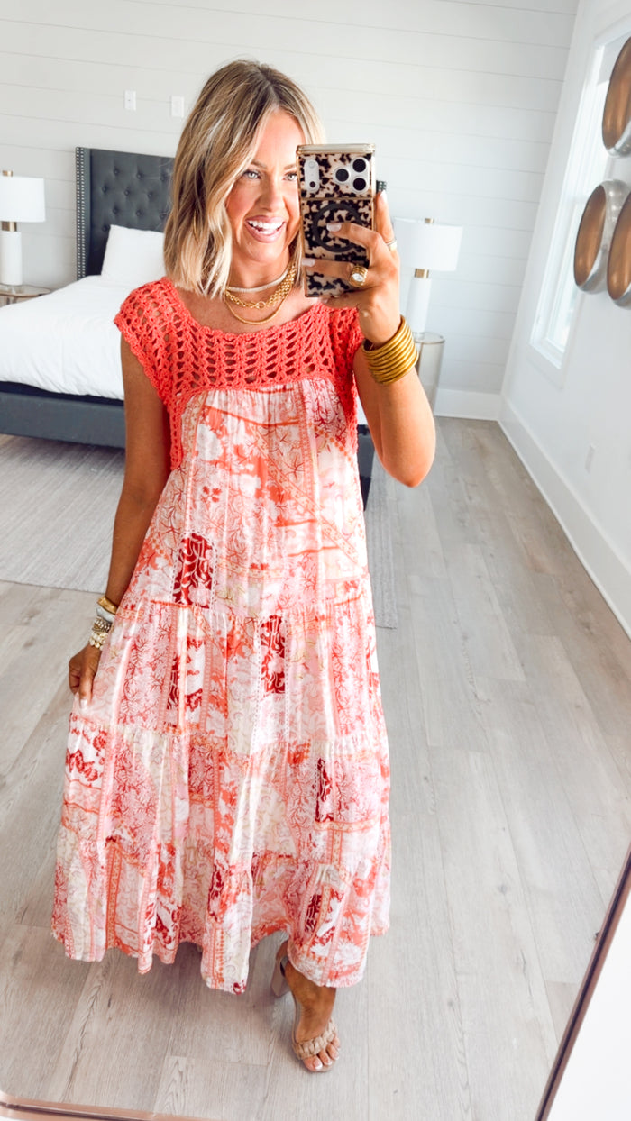 -FINAL SALE- Wren Boho Crochet Maxi