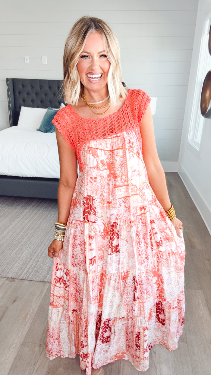 -FINAL SALE- Wren Boho Crochet Maxi