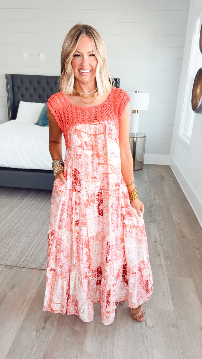 -FINAL SALE- Wren Boho Crochet Maxi