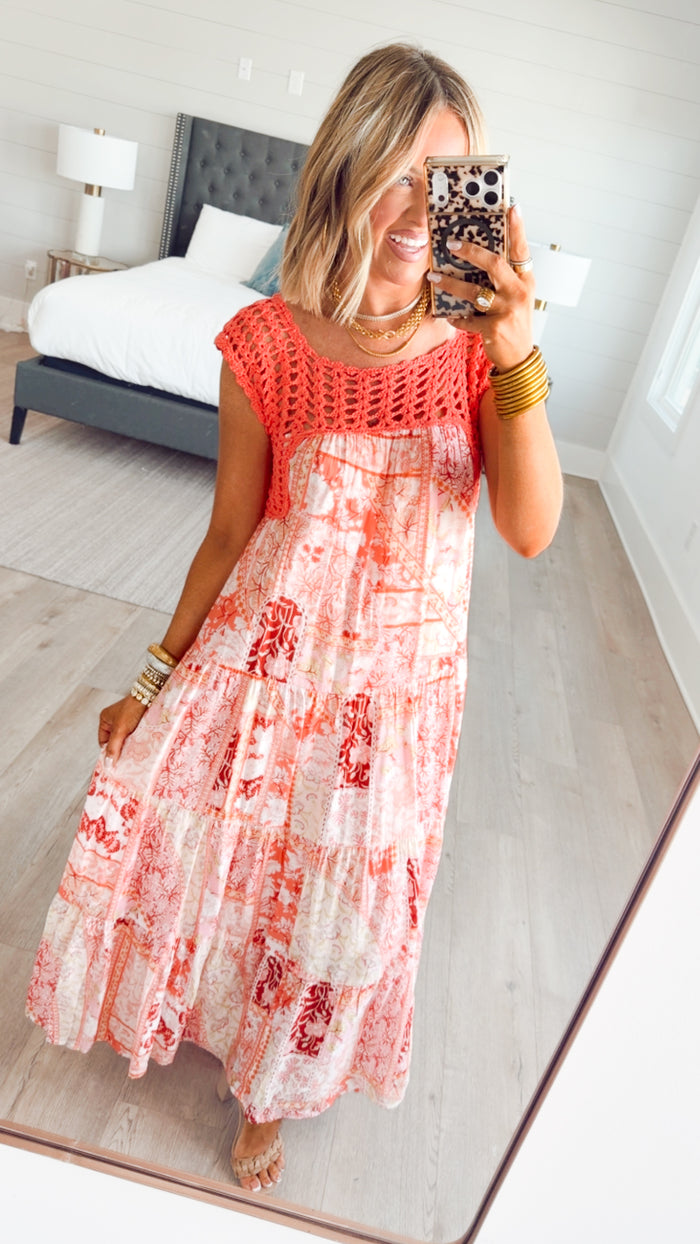 -FINAL SALE- Wren Boho Crochet Maxi