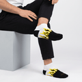 -FIRE NO-SHOW - BLACK/WHITE - YELLOW FLAMES-