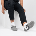 -FIRE NO-SHOW - GREY/WHITE - BLACK FLAMES-