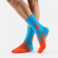 -FLAME RUNNER SOCKS - BLUE/ORANGE-