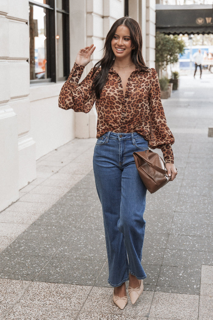 Petal and Pup USA TOPS Fleetwood Blouse - Leopard
