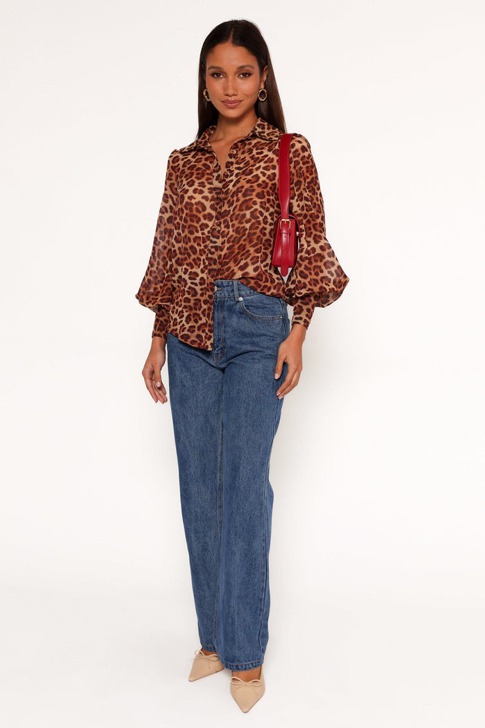 Petal and Pup USA TOPS Fleetwood Blouse - Leopard