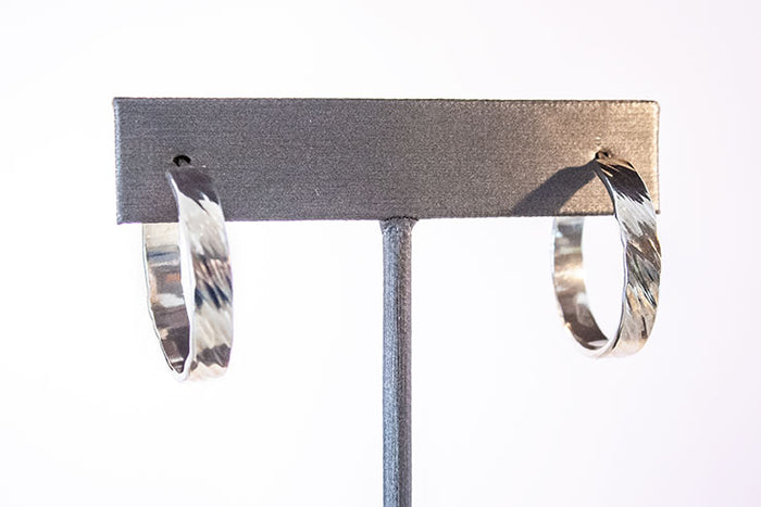 Forge & Fountain: Earrings-Hammered Hoop