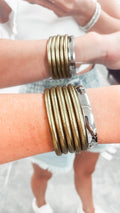 Gemma Bangle- Silver