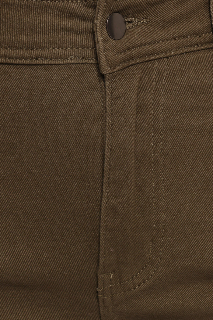 Petal and Pup USA BOTTOMS Georgette High Waisted Straight Leg Pants - Olive