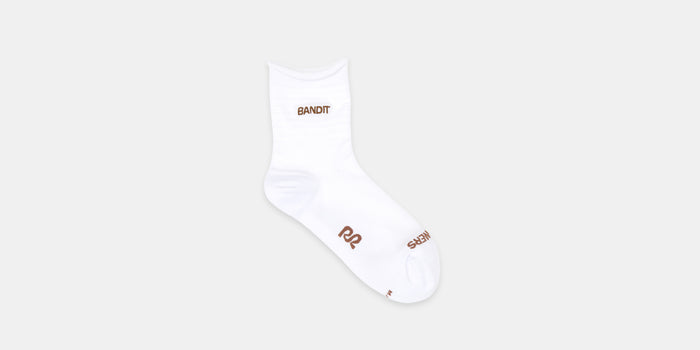 Grid Knit™ Run Socks - White with Baked Clay (2 Pack)
