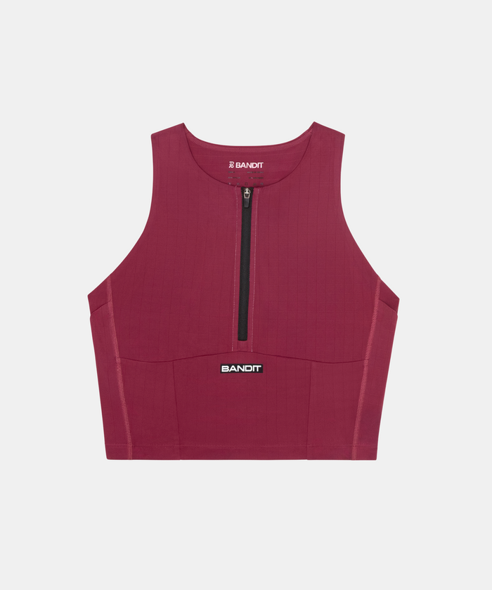 Gridlock™ Zip Front Race Crop - Berry