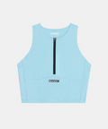 Gridlock™ Zip Front Race Crop - Vintage Blue