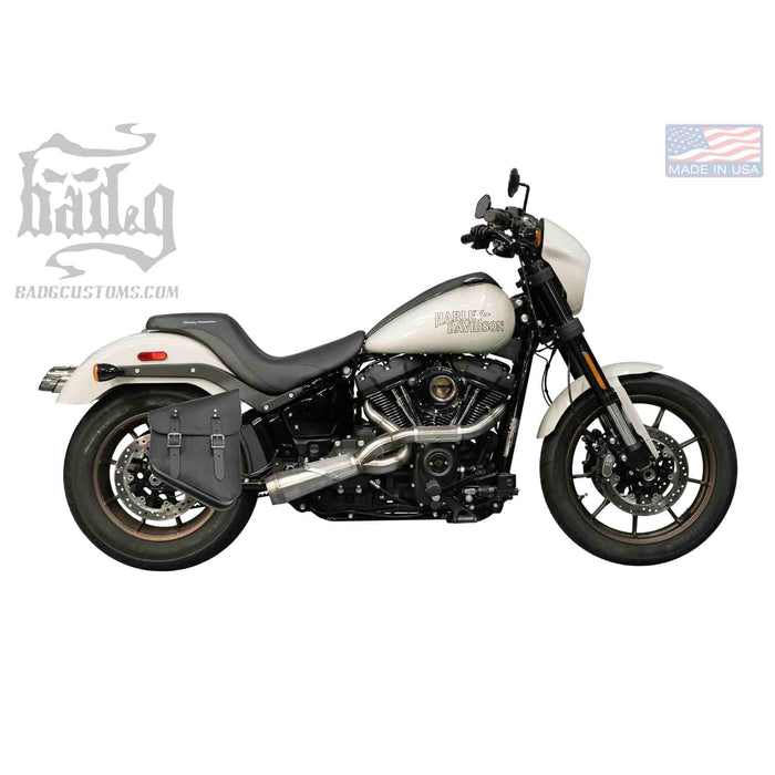 Upgrade your Harley-Davidson® Softail with the SHR01 Right Side Swingarm Solo Bag. Hand crafted in USA with premium leather and top quality hardware. Designed to fit all Pre-2017 Harley-Davidson® Softail models*. Durable and stylish, it features easy installation and it's the perfect fit for your motorcycle.