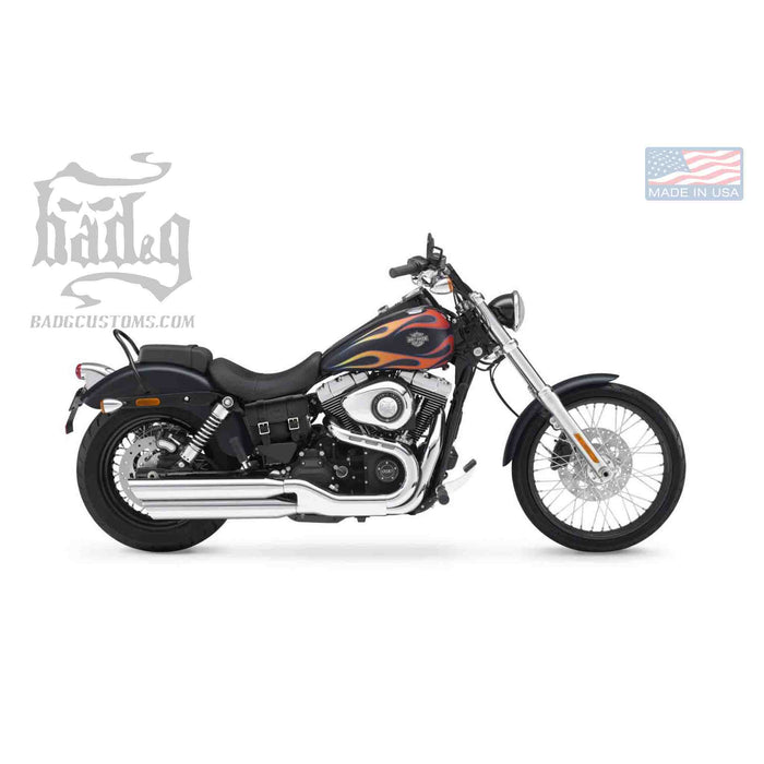 Upgrade your Harley-Davidson® Dyna with the DBB06 Dyna Bolt On Battery Bag. Hand crafted in USA with premium leather and top quality hardware. Durable and stylish, it's the perfect fit for your motorcycle.