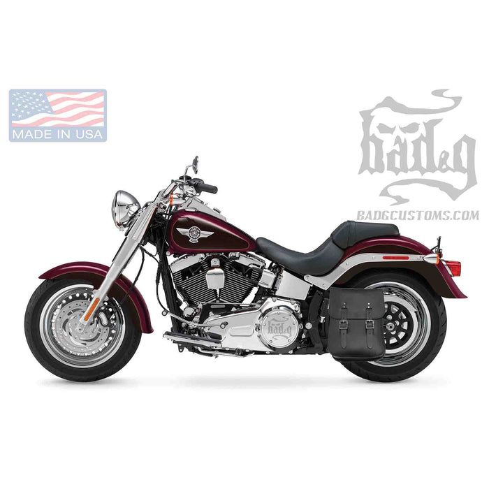 Upgrade your Harley-Davidson® Softail with the SHL04 Left Side Swingarm Solo Bag. Hand crafted in USA with premium leather and top quality hardware. Designed to fit all Pre-2017 Harley-Davidson® Softail models*. Durable and stylish, it features easy installation and it's the perfect fit for your motorcycle.