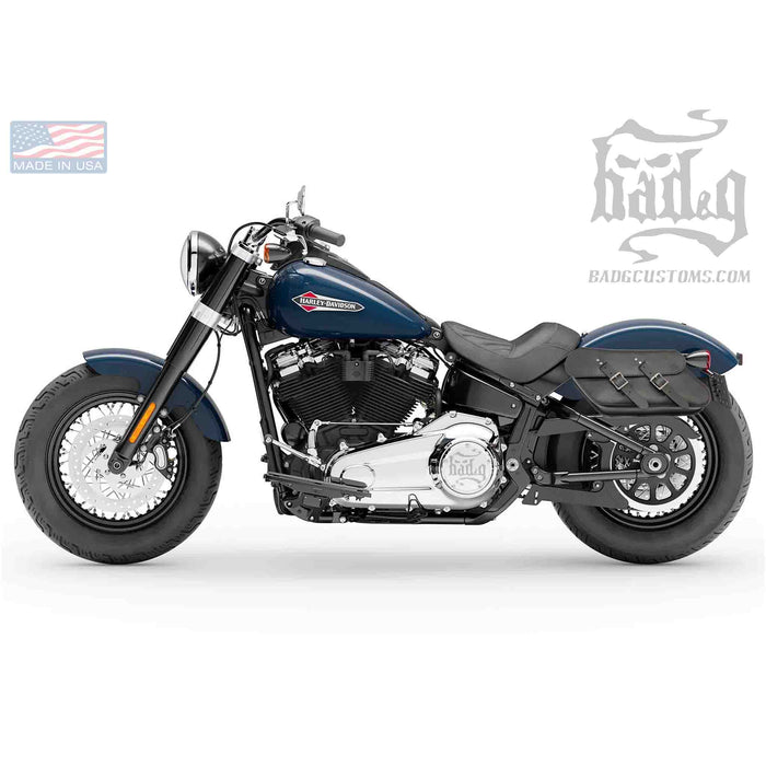 Upgrade your Harley-Davidson® Softail with the SHL05 Left Side Fender Strut Solo Bag. Hand crafted in USA with premium leather and top quality hardware. Designed to fit all Harley-Davidson® Softail models and years. Durable and stylish, it features easy installation and it's the perfect fit for your motorcycle.