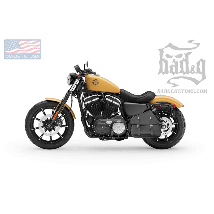 Upgrade your Harley-Davidson® Sportster with the SL013 Left Side Solo Bag. Hand crafted in USA with premium leather and top quality hardware. Durable and stylish, it's the perfect fit for your motorcycle.