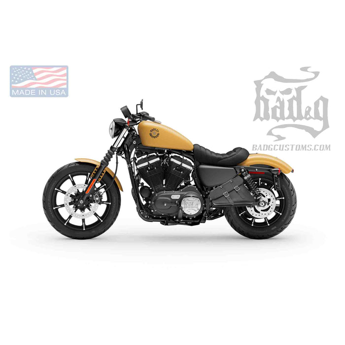 Upgrade your Harley-Davidson® Sportster with the SL01 Left Side Solo Bag. Hand crafted in USA with premium leather and top quality hardware. Durable and stylish, it's the perfect fit for your motorcycle.