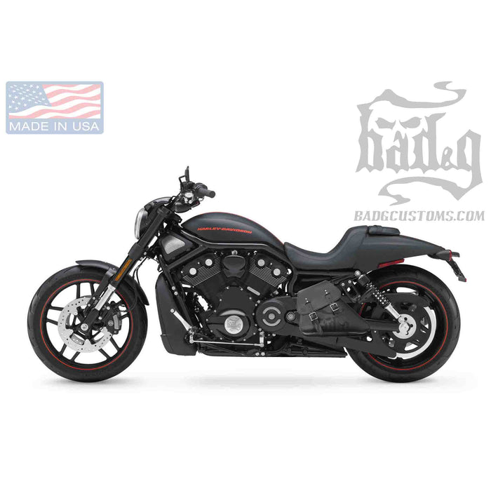 Upgrade your Harley-Davidson® V-Rod® with the VRL03 V-Rod® Left Side Solo Bag. Hand crafted in USA with premium leather and top quality hardware. Durable and stylish, it's the perfect fit for your motorcycle.