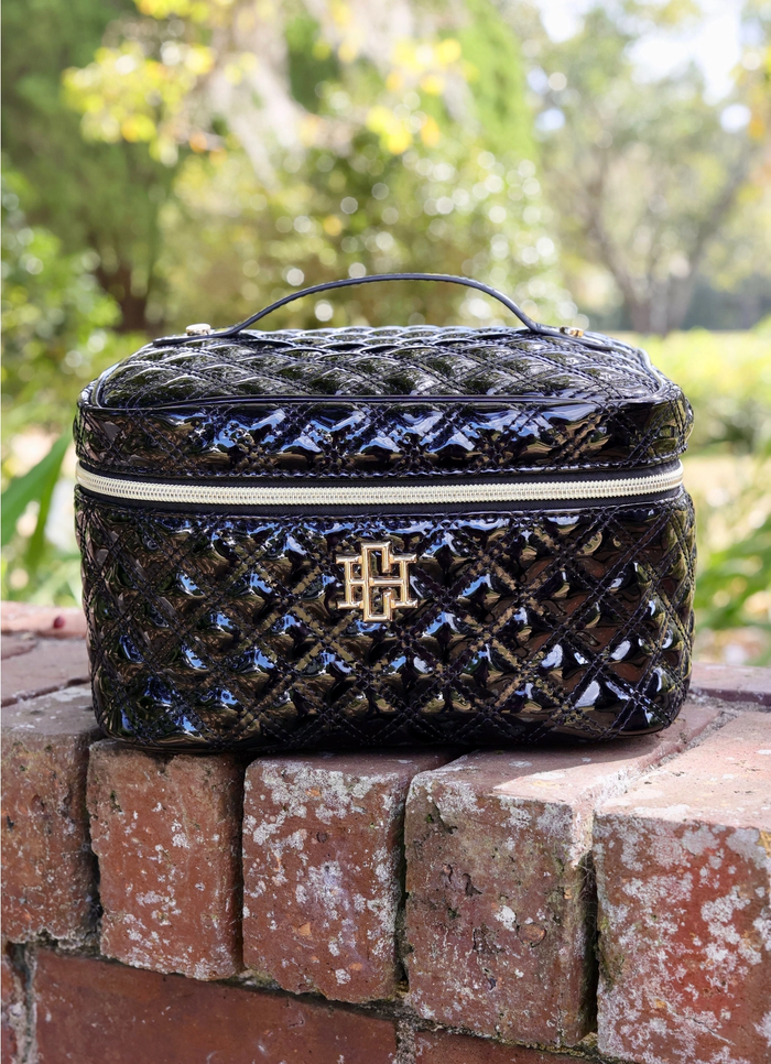 Hampton Train Case - Black Patent
