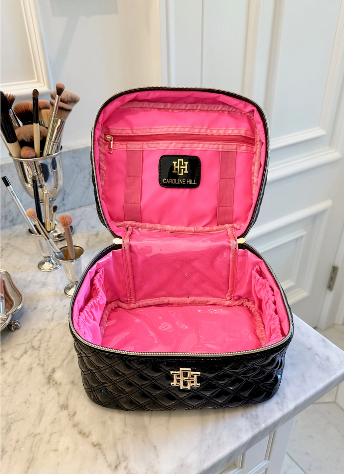 Hampton Train Case - Black Patent