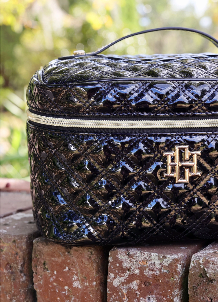 Hampton Train Case - Black Patent