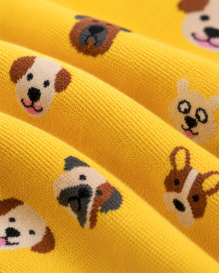 Happy Paws Edition - Sockscarving's Crew length Dog Print Socks