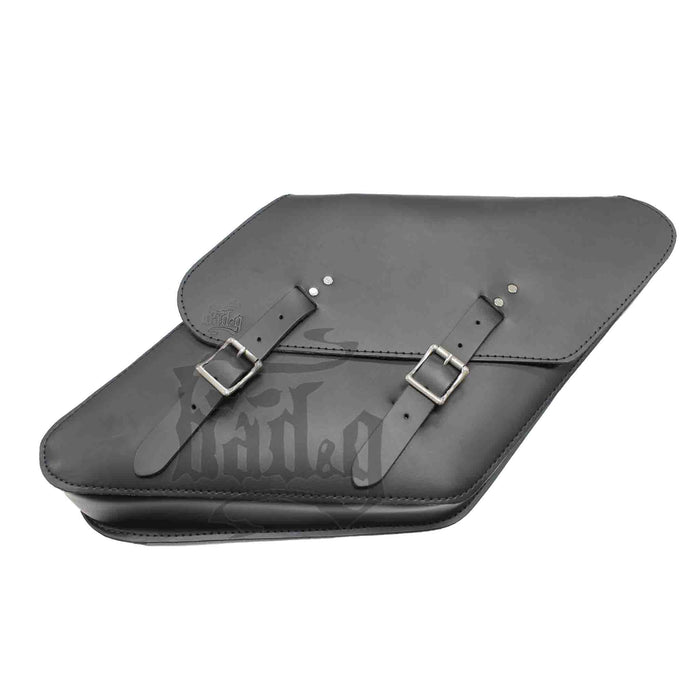 Upgrade your Harley-Davidson® Dyna with the DR051 Dyna Right Side Solo Bag. Hand crafted in USA with premium leather and top quality hardware. Durable and stylish, it's the perfect fit for your motorcycle.