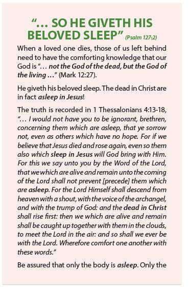 He Giveth His Beloved Sleep (KJV)