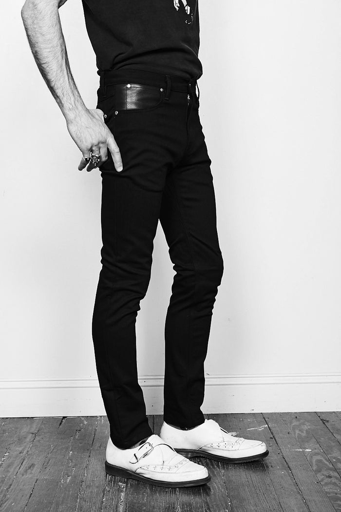 HEARTBREAKER - SLIM FIT BLACK DENIM JEANS