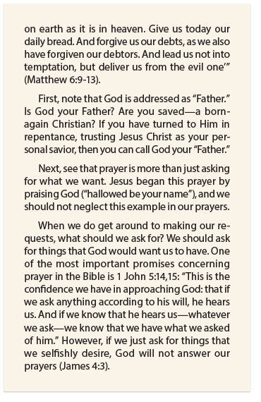 How to Pray