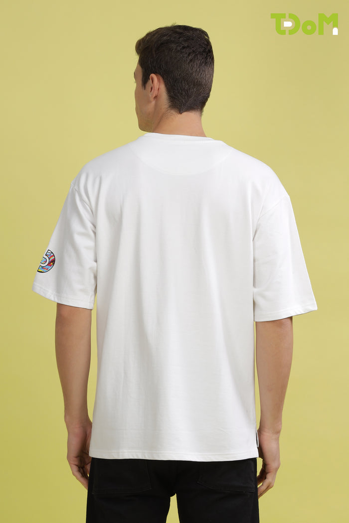 Hustle White Oversized Tshirt