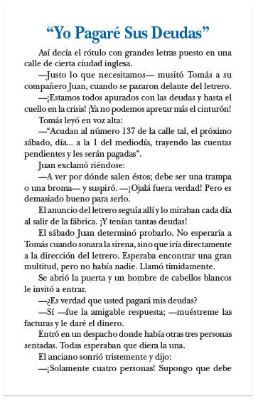 I'll Pay Your Debt (Spanish, RVR)