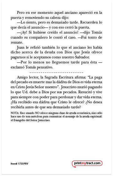 I'll Pay Your Debt (Spanish, RVR)