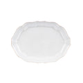 Impressions White Stoneware Oval Platter — overall form and detail