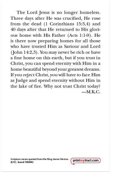 Jesus: Homeless on Purpose (KJV)