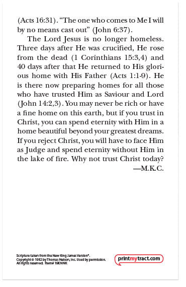 Jesus: Homeless on Purpose (NKJV)